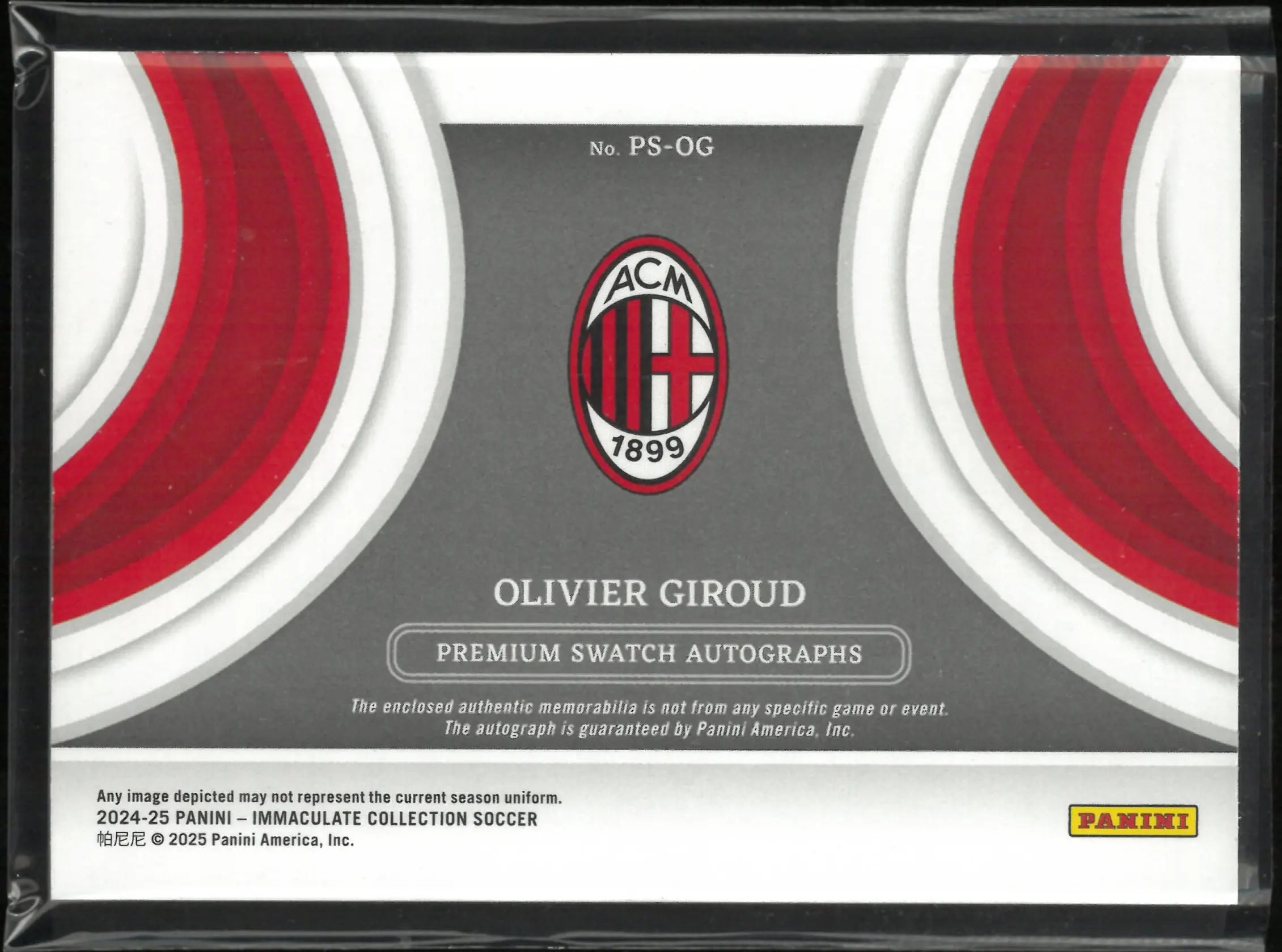 2024-25 Panini Immaculate Olivier Giroud Patch Autograph Auto /49 