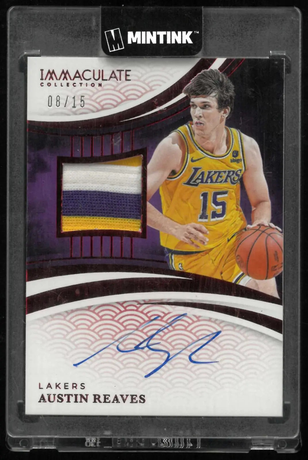 2024-25 Panini Immaculate Patch Autograph Austin Reaves Auto Red /15 