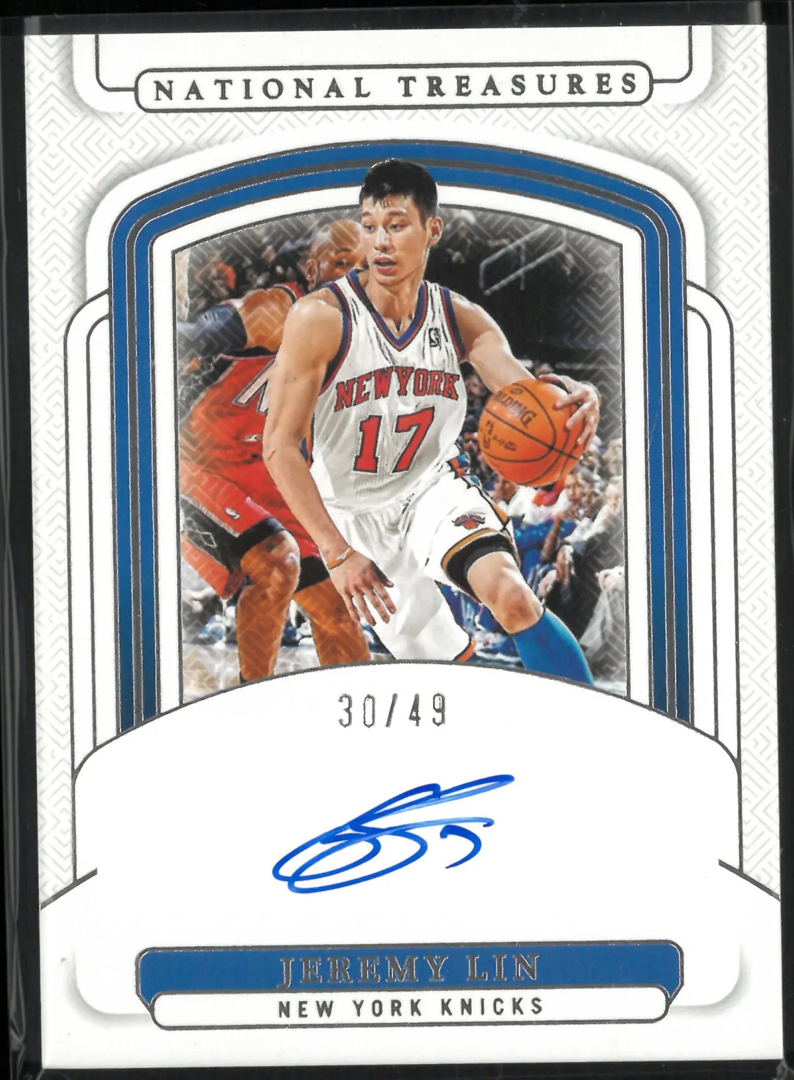 2024-25 Panini National Treasure Autograph Jeremy Lin Auto Blue /49 