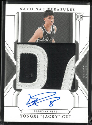 2024-25 Panini National Treasure Rookie Patch Auto Yongxi "Jacky" Cui Auto RC/99 
