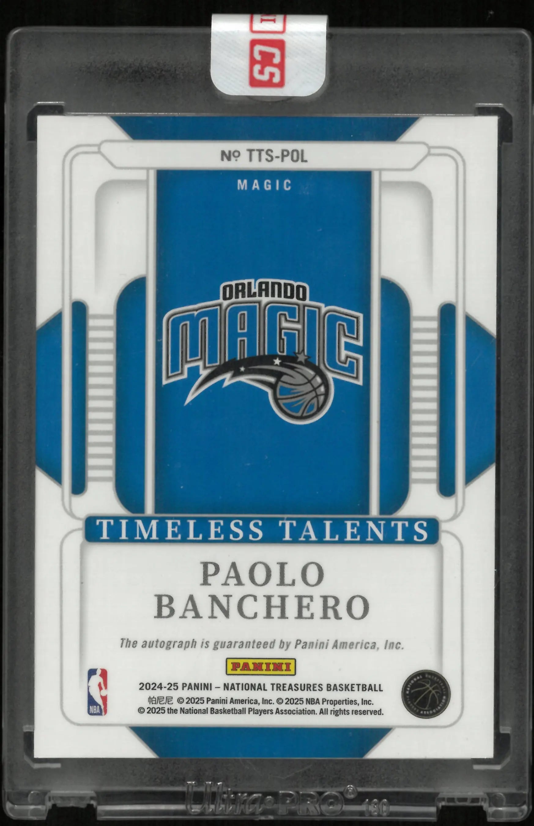 2024-25 Panini National Treasure Timeless Talents Autograph 7/75 