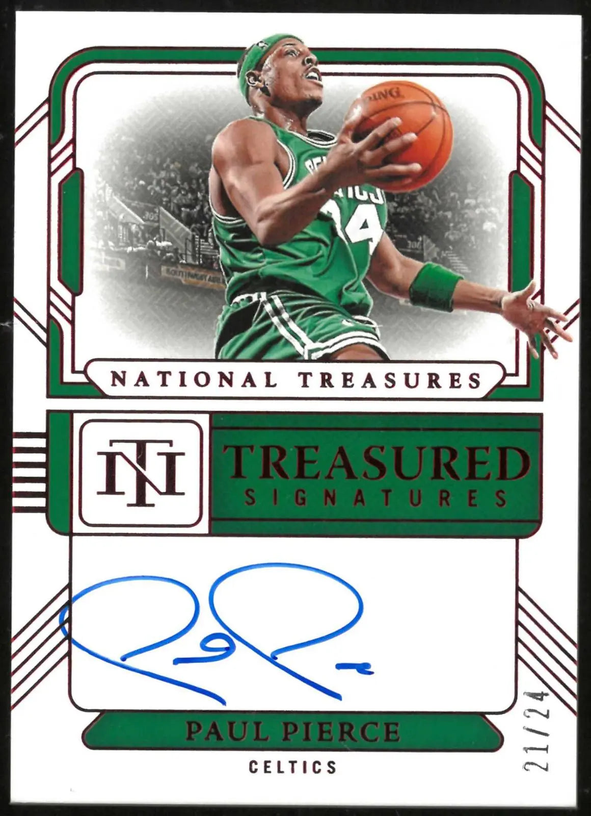 2024-25 Panini National Treasures Autograph Paul Pierce Auto Red /24 