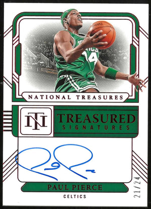 2024-25 Panini National Treasures Autograph Paul Pierce Auto Red /24 