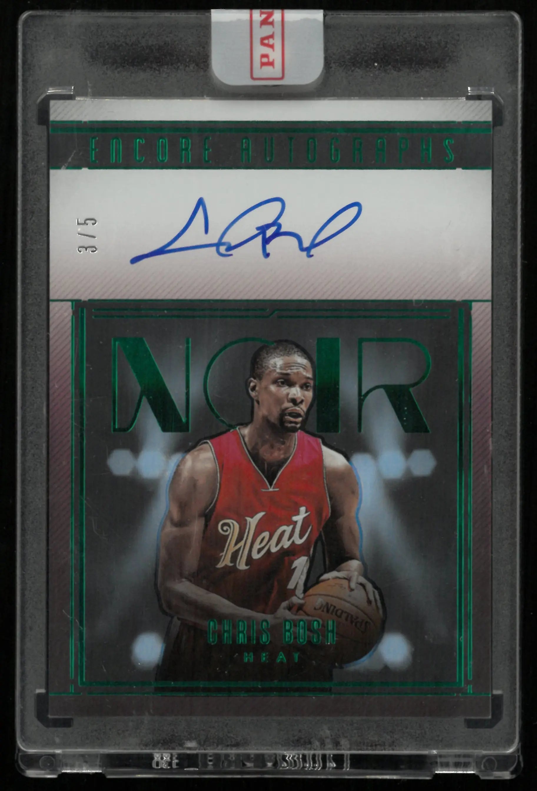 2024-25 Panini Noir Encore Autographs Chris Bosh Auto Green /5 