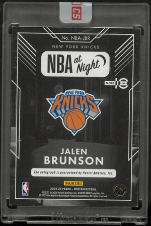 2024-25 Panini Noir NBA at Night Autograph Jalen Brunson Auto /15 