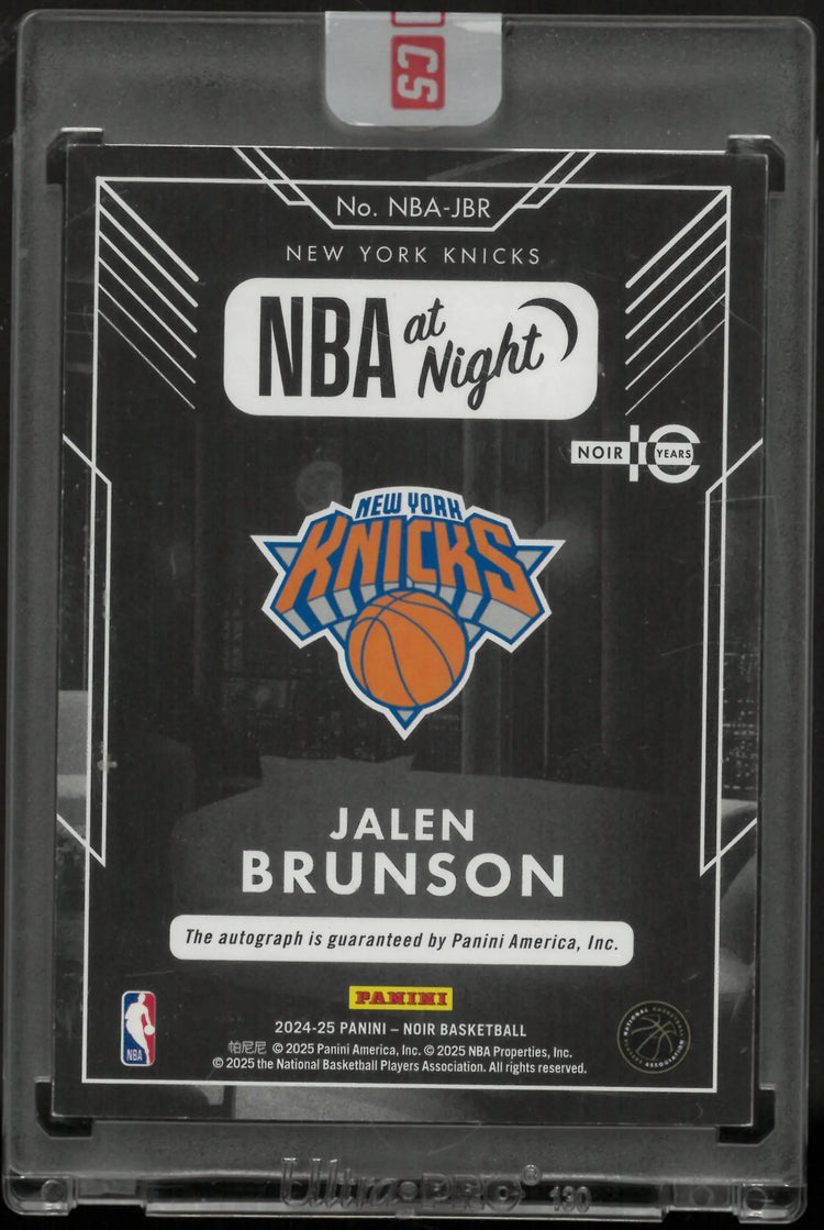 2024-25 Panini Noir NBA at Night Autograph Jalen Brunson Auto /15 