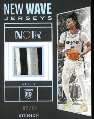 2024-25 Panini Noir Stephon Castle Jersey Patch Rookie /99 