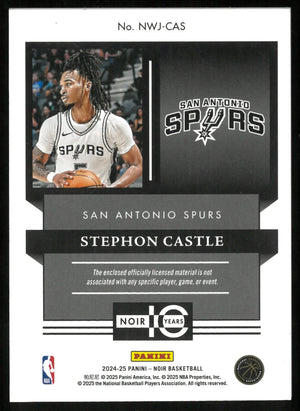 2024-25 Panini Noir Stephon Castle Jersey Patch Rookie /99 