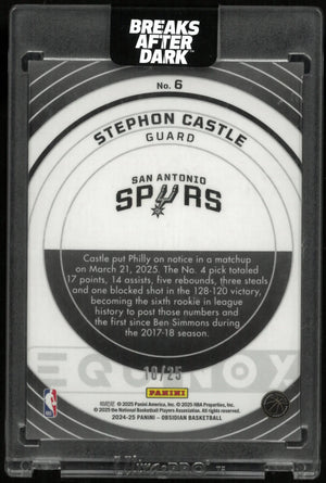 2024-25 Panini Obsidian Basketball Green Equinox Rookie Stephon Castle /25 