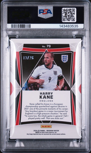 2024-25 Panini Obsidian Electric Etch Imperial Jade Harry Kane /26 PSA 8 