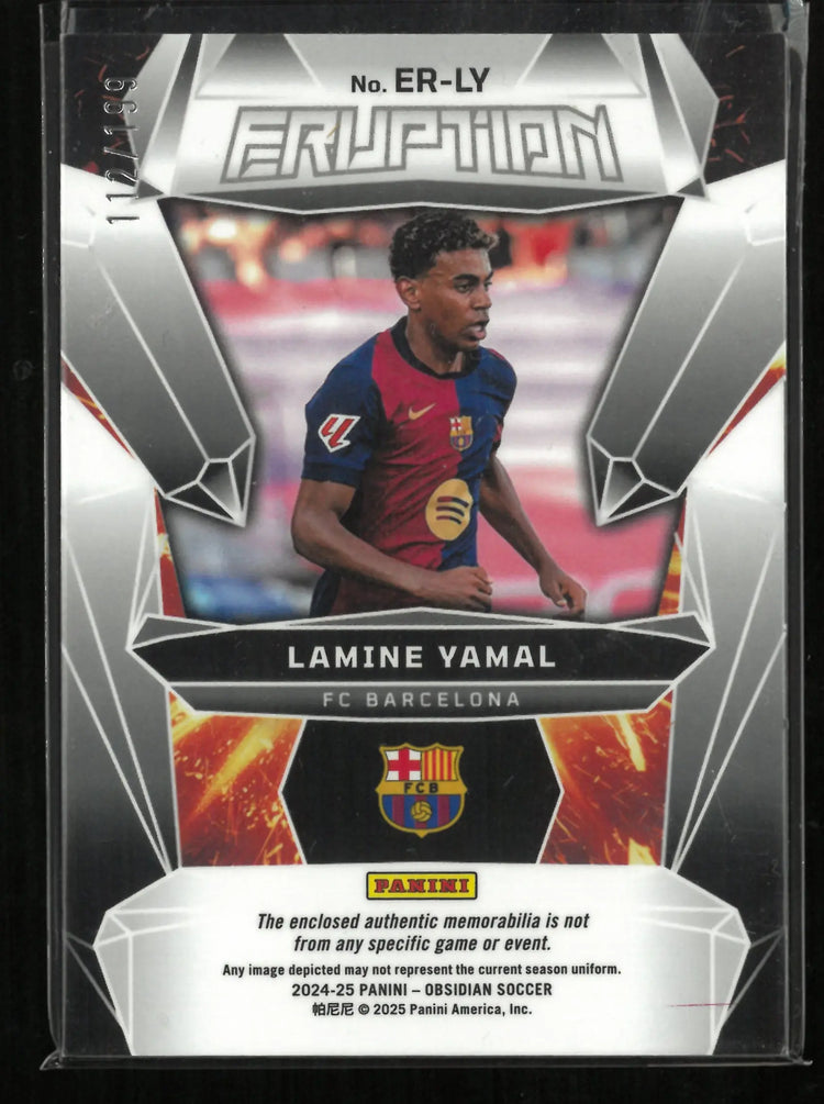 2024-25 Panini Obsidian Eruption Lamine Yamal Patch /199 
