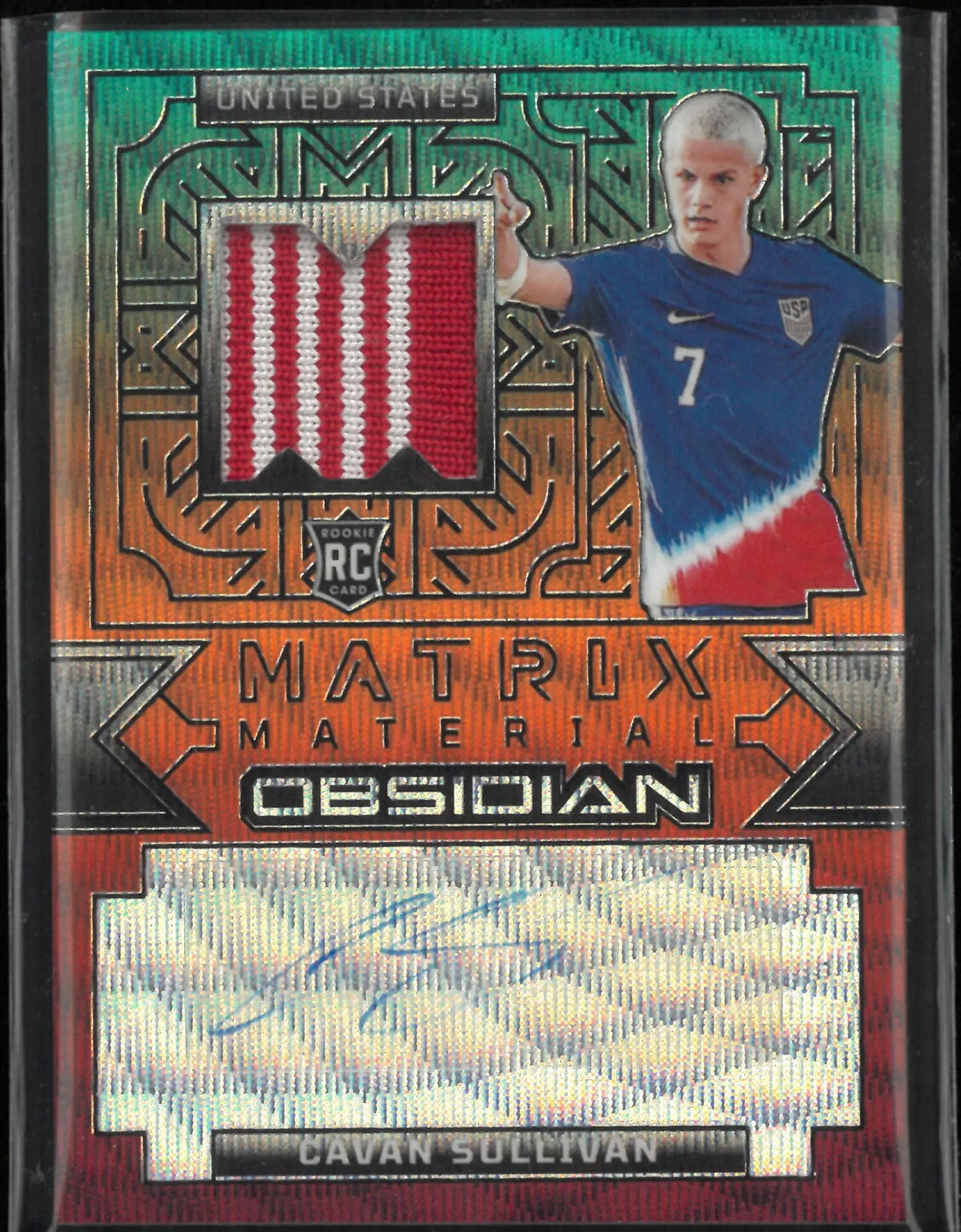 2024-25 Panini Obsidian Matrix Material Cavan Sullivan Rookie Patch Auto RC /25 
