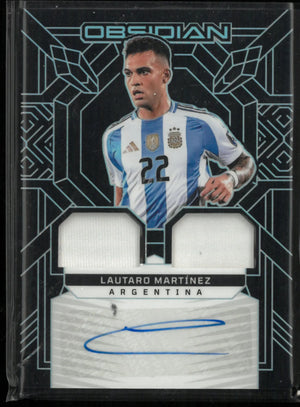 2024-25 Panini Obsidian Patch Autograph Lautaro Martinez /99 Auto 