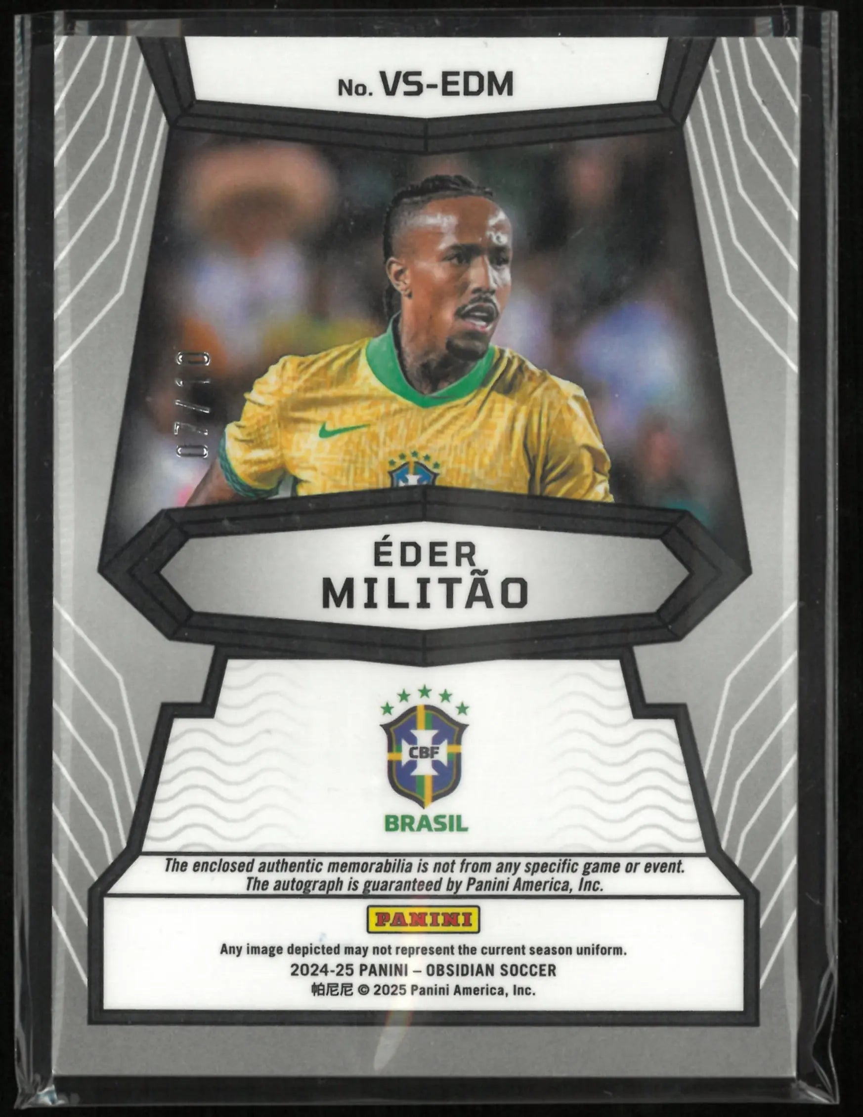 2024-25 Panini Obsidian Volcanic Eder Militao Patch Autograph /10 