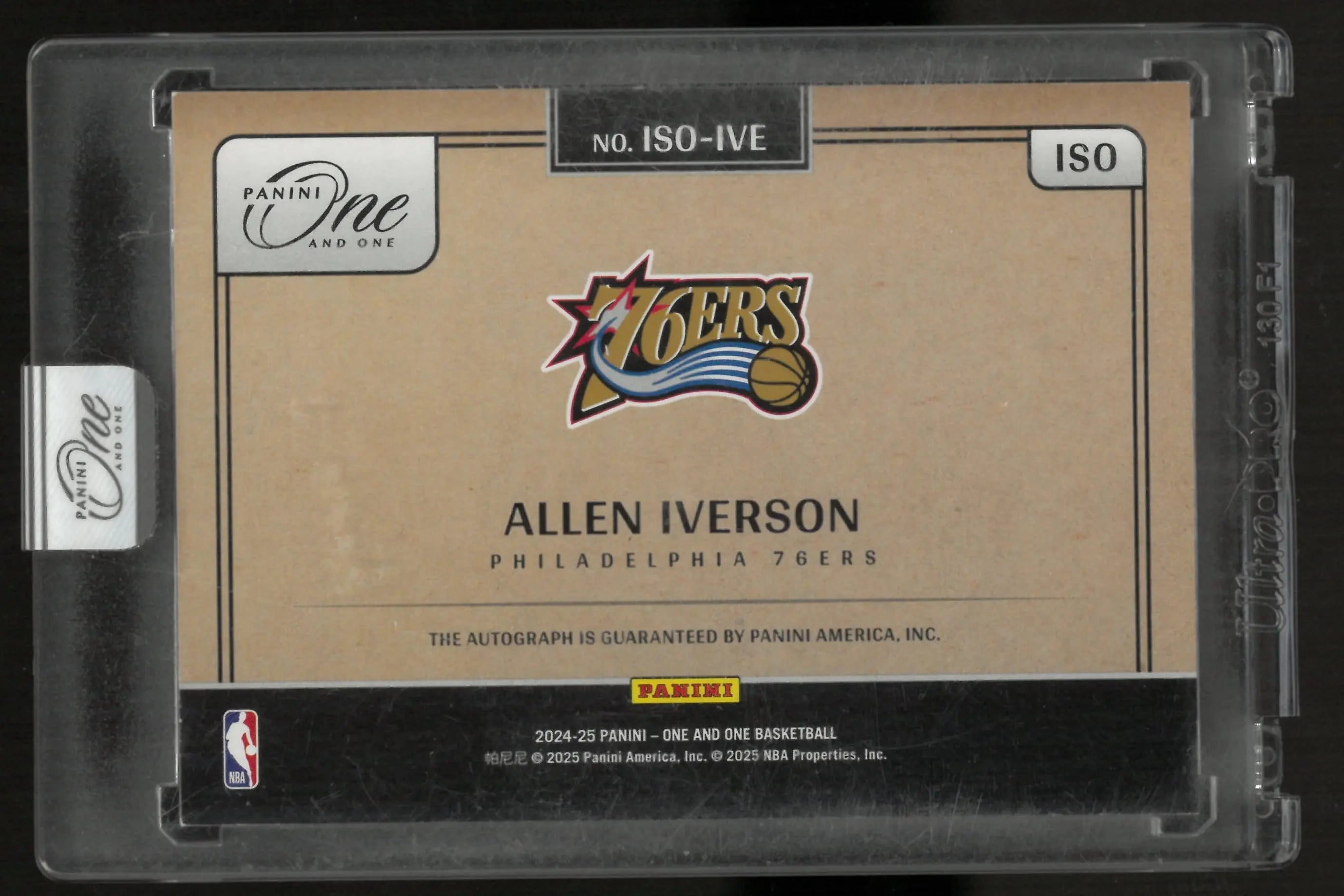 2024-25 Panini One and One Allen Iverson ISO Autograph /49 