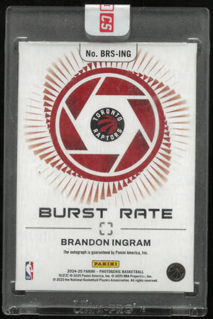 2024-25 Panini Photogenic Basketball Burst Rate Auto Brandon Ingram /25 