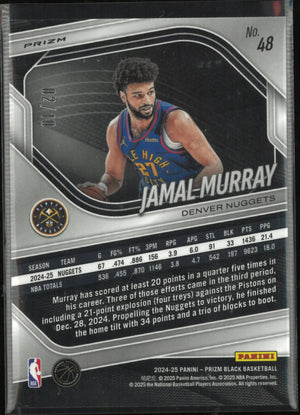 2024-25 Panini Prizm Black Jamal Murray Gold /10 