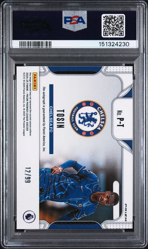 2024-25 Panini Prizm Premier League Silver Penmanship Auto Tosin #PT /99 PSA 8 
