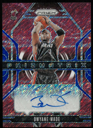 2024-25 Panini Prizm Prizmatrix Autograph Dwyane Wade Auto Red Shimer /25 