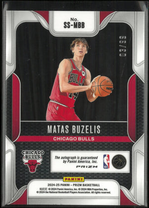 2024-25 Panini Prizm Sensational Signature Matas Buzelis Autograph Auto Red /99 