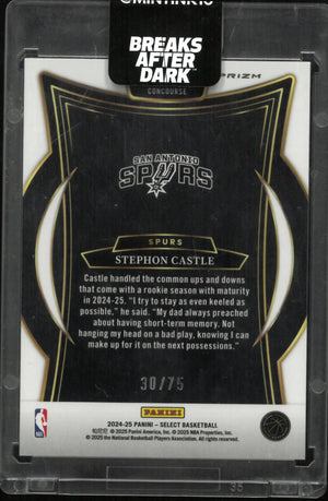 2024-25 Panini Select Concourse Stephon Castle RC Rookie White /75 