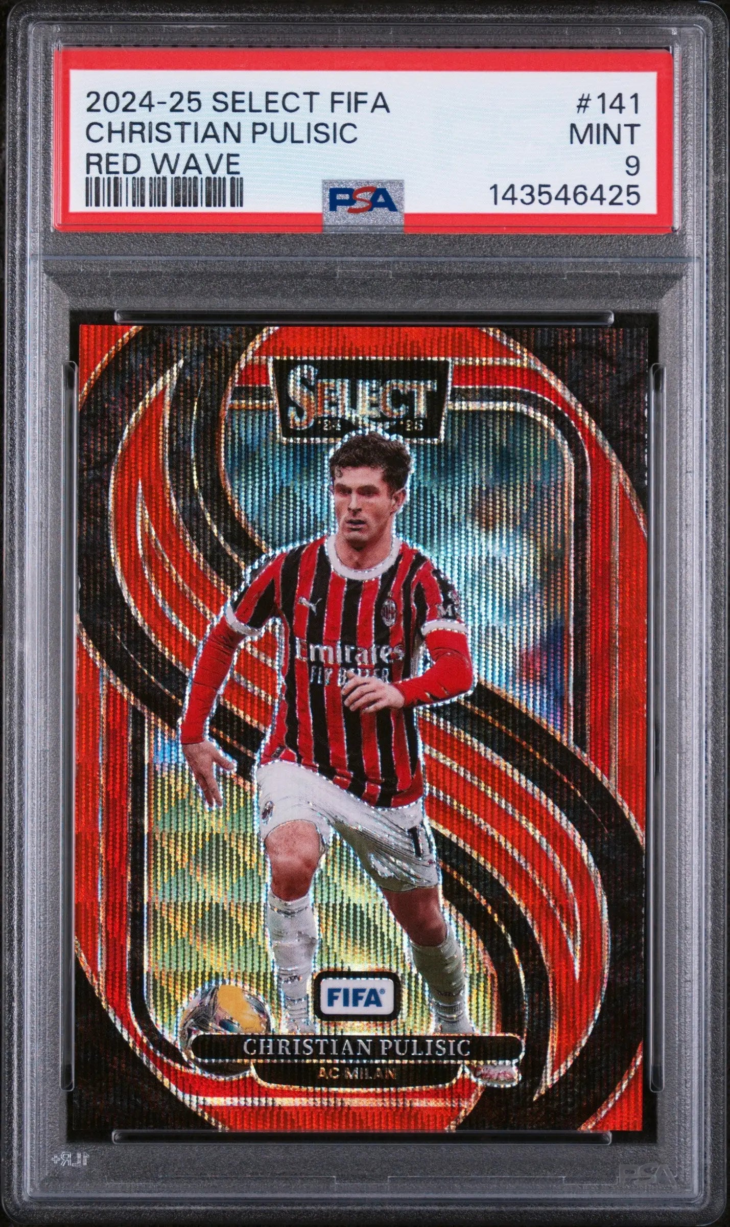 2024-25 Panini Select FIFA Christian Pulisic Red Wave /59 PSA 9 