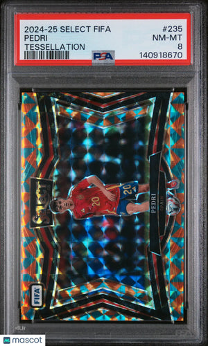 2024-25 Panini Select FIFA Pedri #235 Tessellation PSA 8 