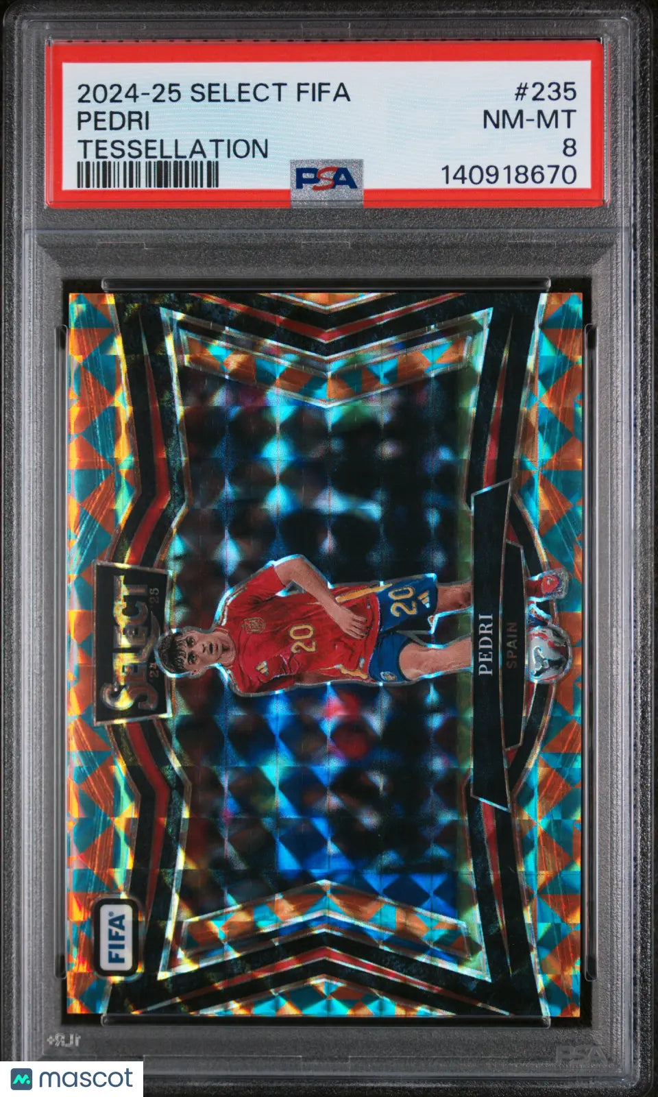 2024-25 Panini Select FIFA Pedri #235 Tessellation PSA 8 