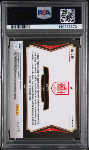 2024-25 Panini Select FIFA Pedri #235 Tessellation PSA 8 