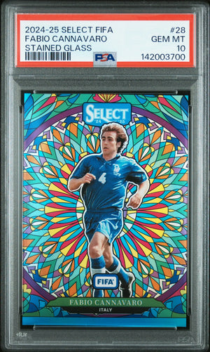 2024-25 Panini Select FIFA Stained Glass Fabio Cannavaro PSA 10 