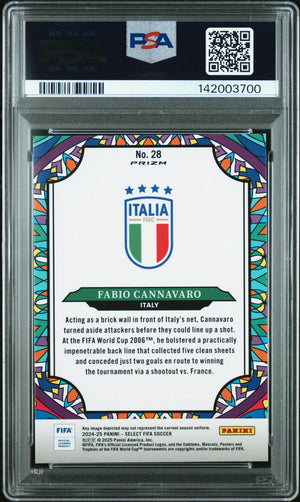 2024-25 Panini Select FIFA Stained Glass Fabio Cannavaro PSA 10 