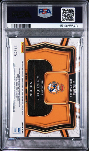 2024-25 Panini Select FIFA Tie Dye Dual Swatches Endrick Arda Guler /25 PSA 8 