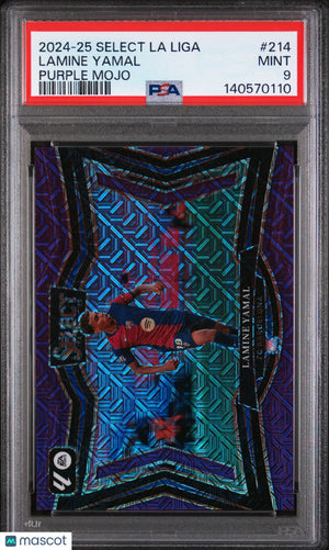 2024-25 Panini Select La Liga Lamine Yamal  Purple Mojo PSA 9 