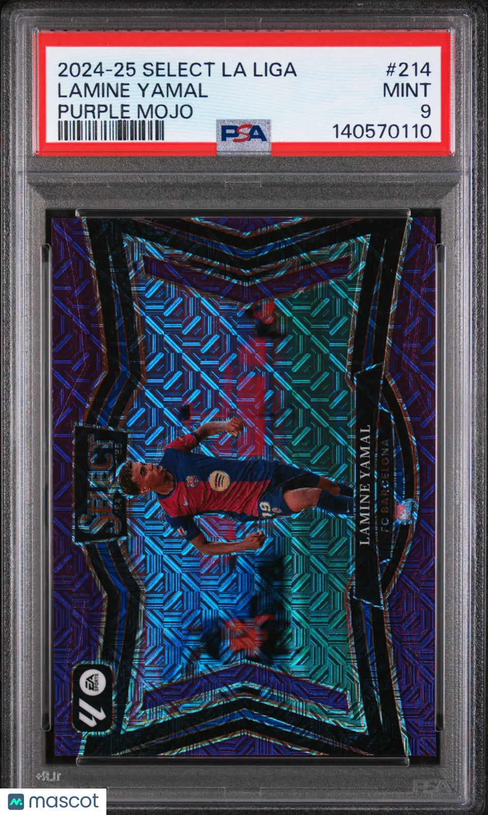 2024-25 Panini Select La Liga Lamine Yamal  Purple Mojo PSA 9 