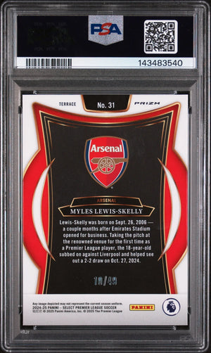 2024-25 Panini Select PL Myles Lewis-Skelly RC Rookie Winter Camo PSA 10 /49 