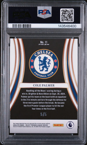 2024-25 Panini Select Premier League Equalizers Cole Palmer Green /5 PSA 9 Pop 1 