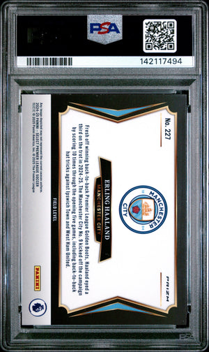 2024-25 Panini Select Premier League Erling Haaland #227 Zebra PSA 10 