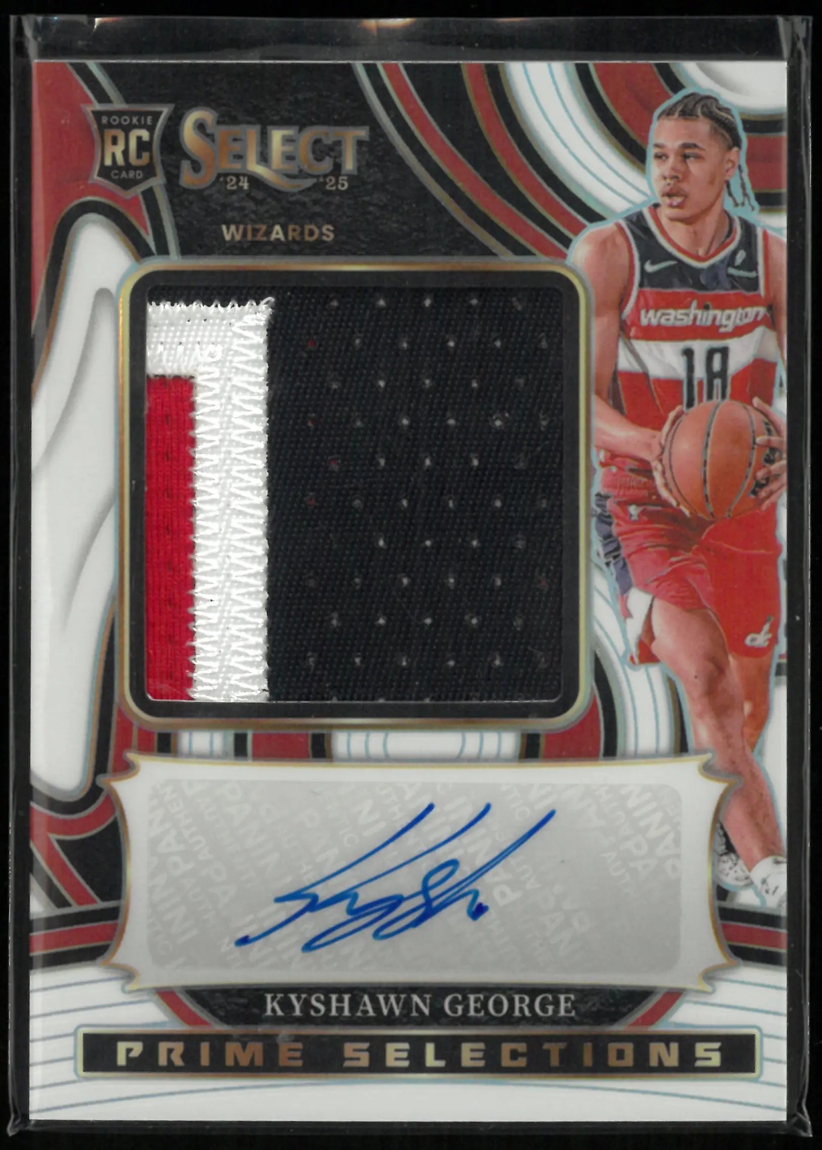 2024-25 Panini Select Rookie Patch Autograph Kyshawn George Auto /49 RC 