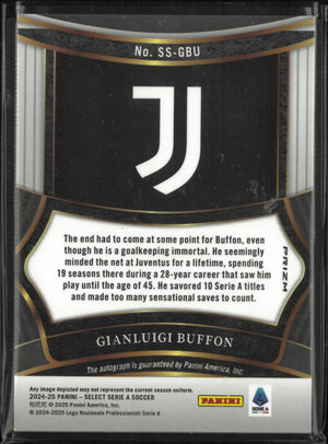 2024-25 Panini Select Serie A Autograph Gianluigi Buffon Auto 