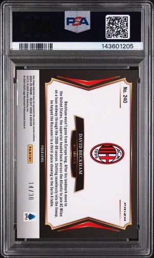 2024-25 Panini Select Serie A David Beckham Winter Camo PSA 9 /30 