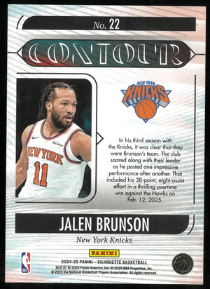 2024-25 Panini Silhouette Basketball Contour Jalen Brunson 