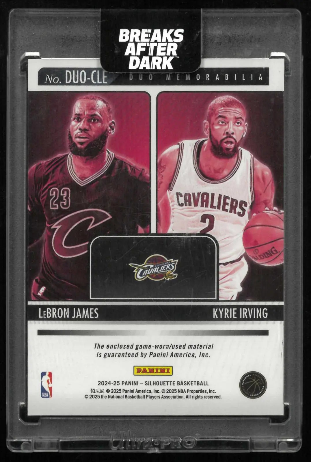 2024-25 Panini Silhouette Duo Patch LeBron James/ Kyrie Irving 