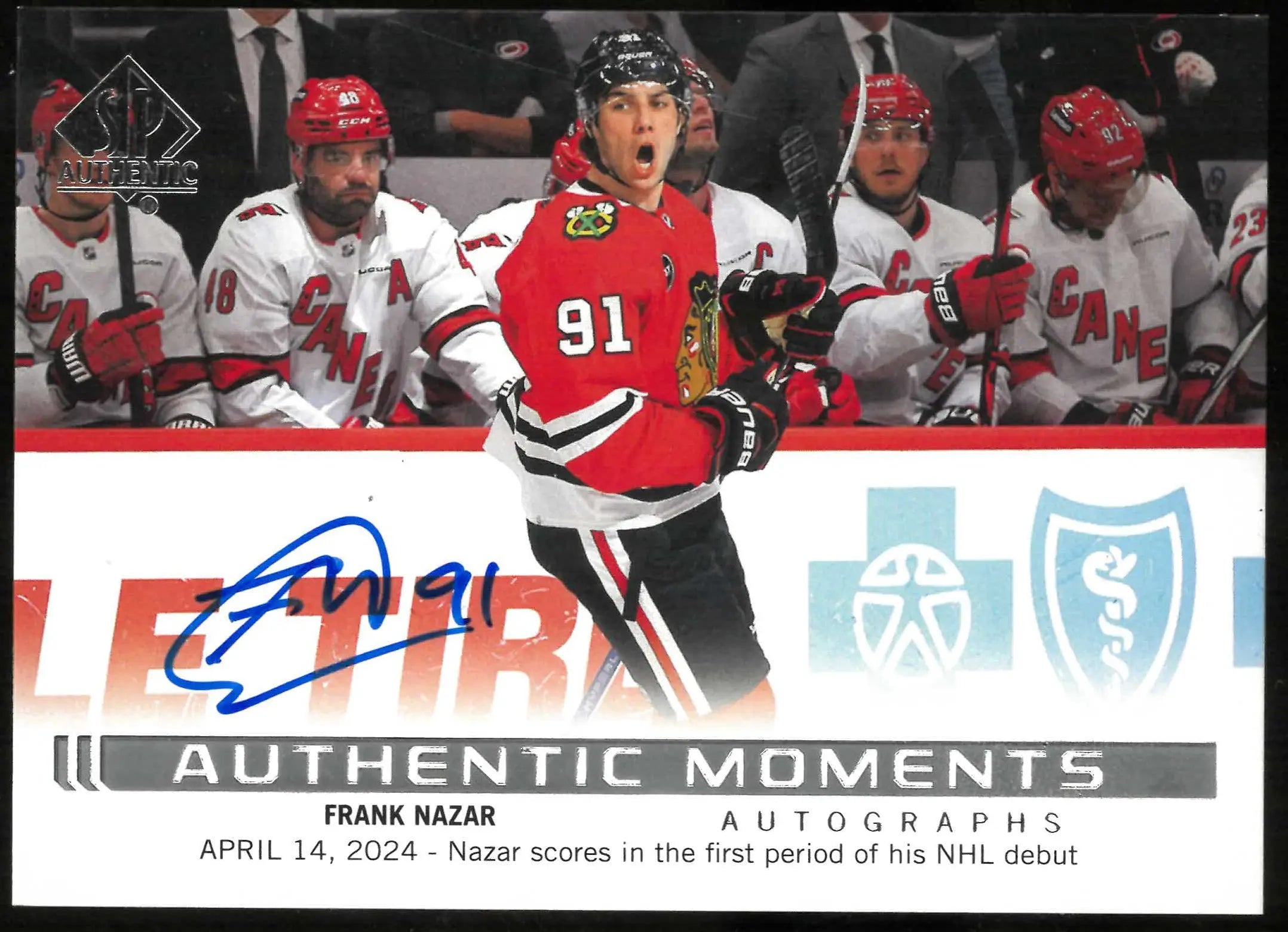 2024-25 SP Authentic #AM-FN Frank Nazar Authentic Moments Auto 
