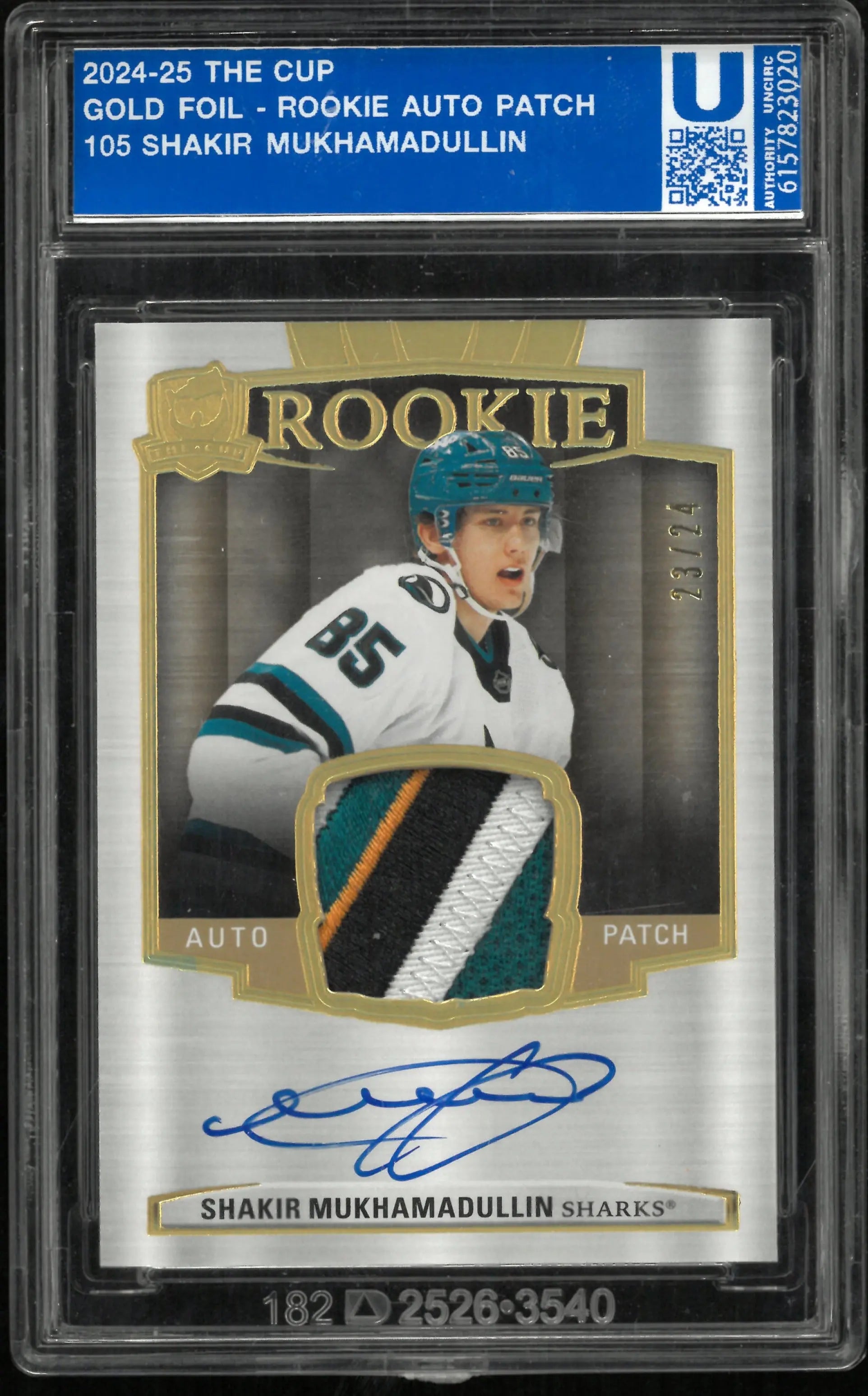 2024-25 Shakir Mukhamadullin Rookie Auto Patch Gold /24 