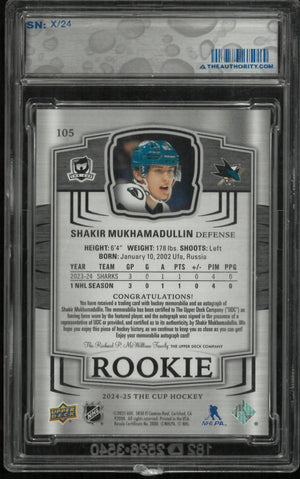 2024-25 Shakir Mukhamadullin Rookie Auto Patch Gold /24 