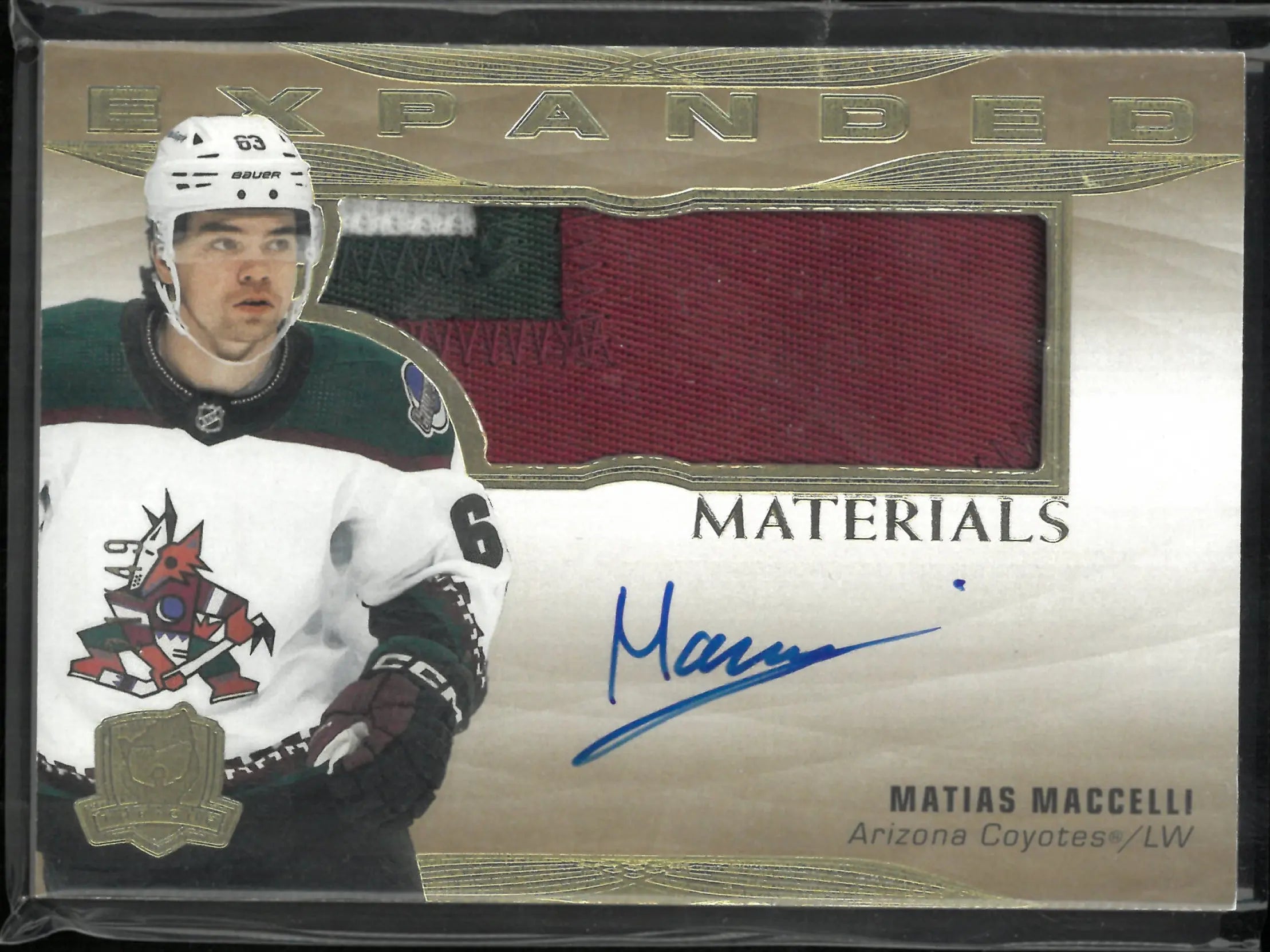 2024-25 The Cup Hockey Expanded Materials Patch Auto Matias Maccelli 