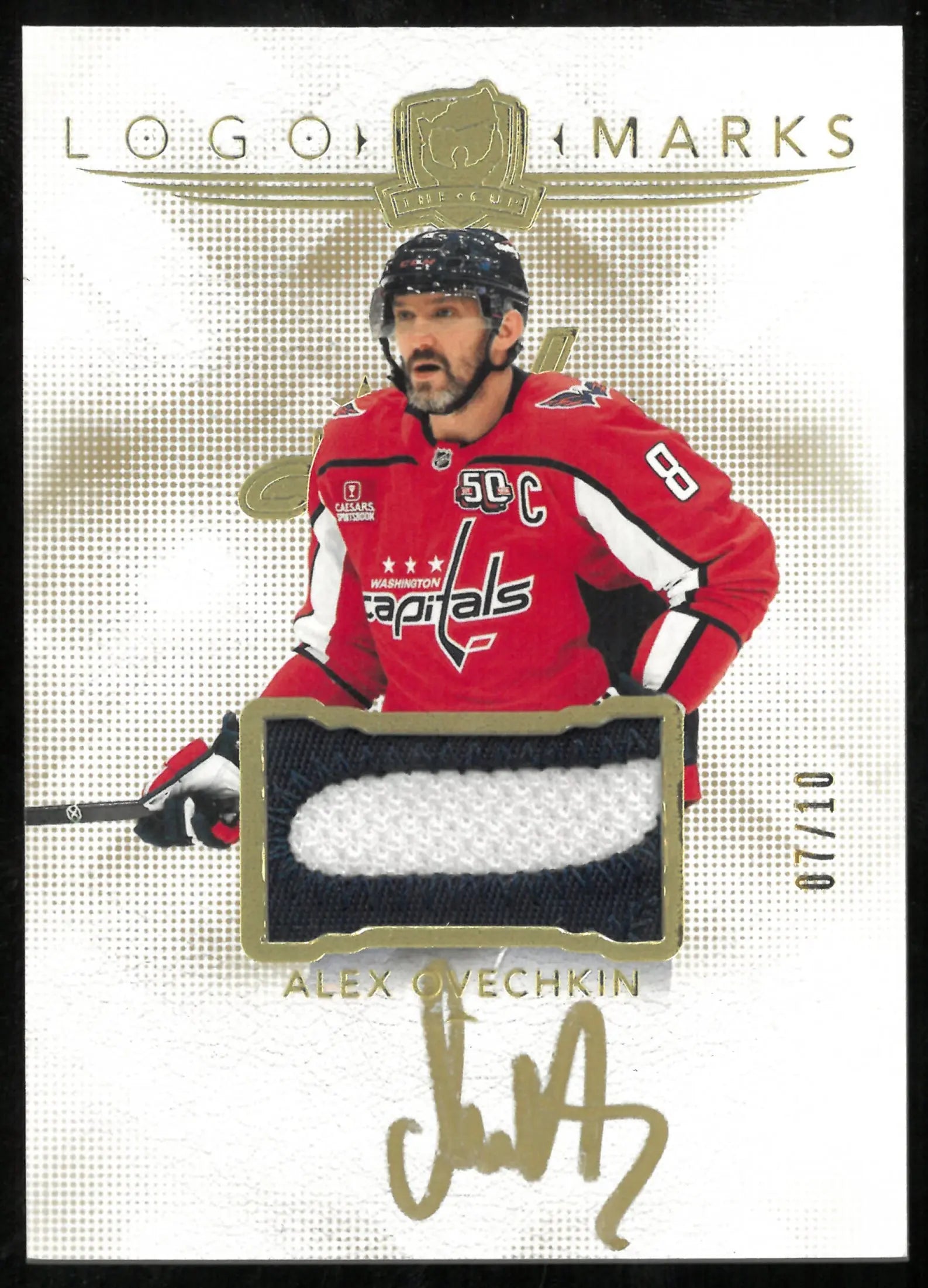 2024-25 The Cup Hockey Logo Marks Patch Auto Alex Ovechkin /10 