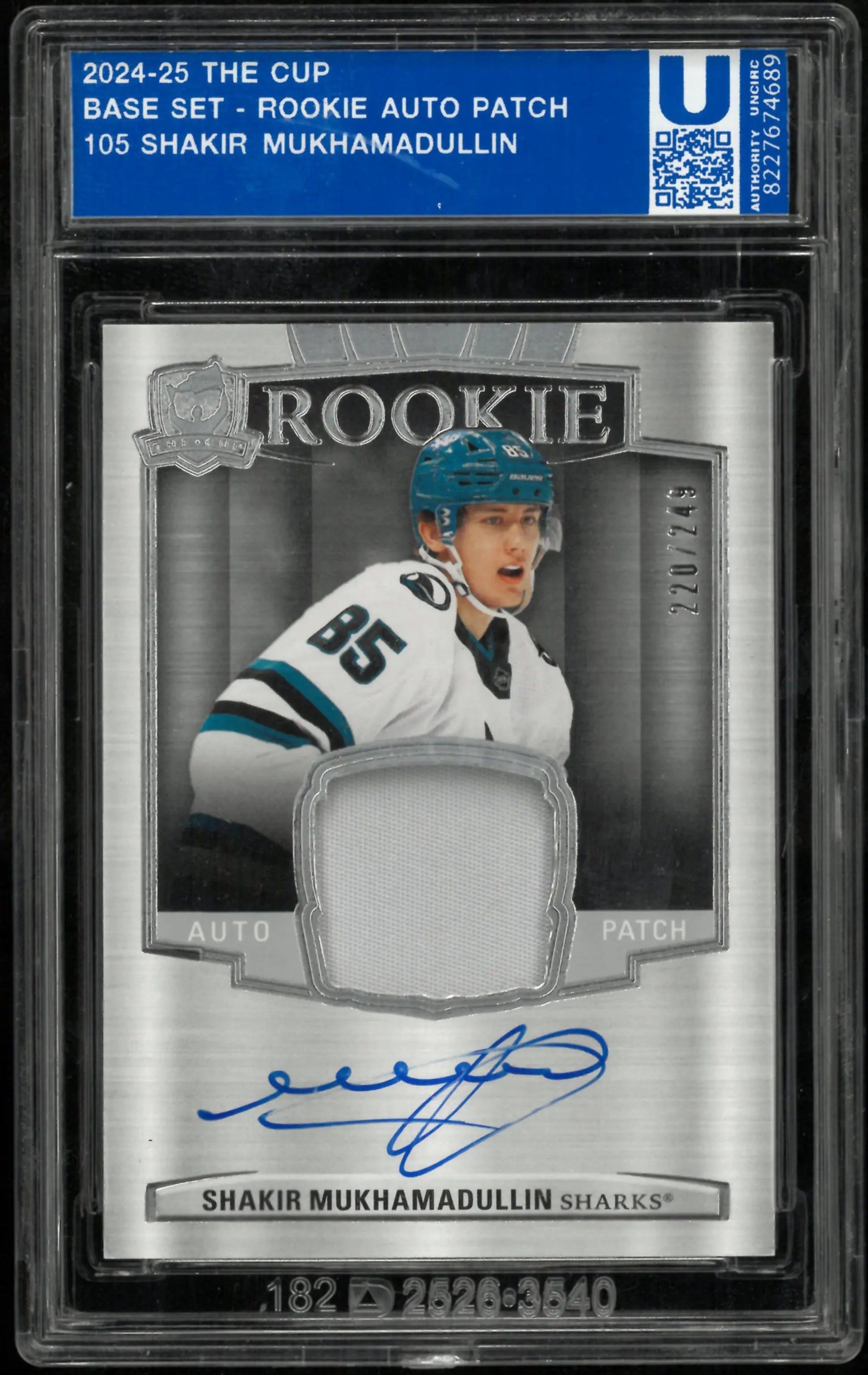 2024-25 The Cup Hockey Rookie Auto Patch Shakir Mukhamadullin /249 