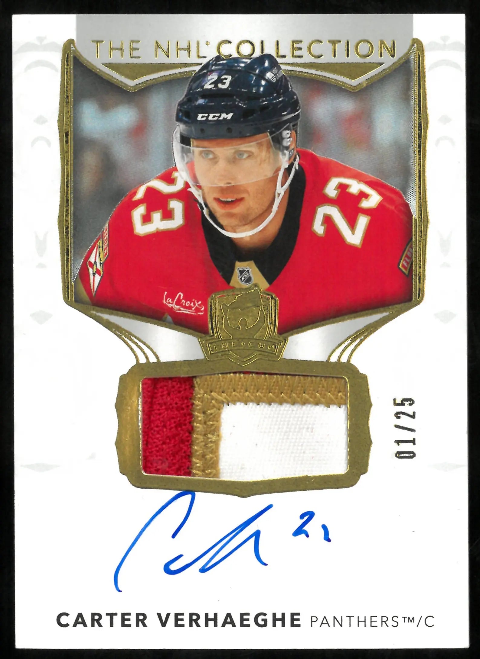 2024-25 The Cup Hockey The NHL Collection Patch Auto Carter Verhaeghe /25 