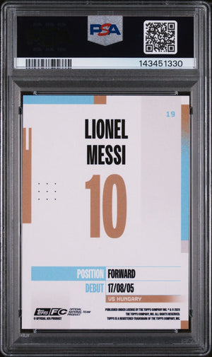 2024-25 Topps Argentina Team Set Lionel Messi Pink Tango /99 PSA 9 